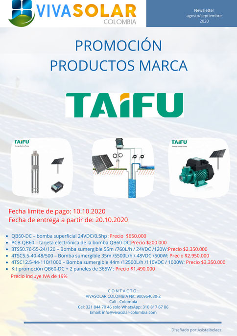 Promoción productos TAIFU